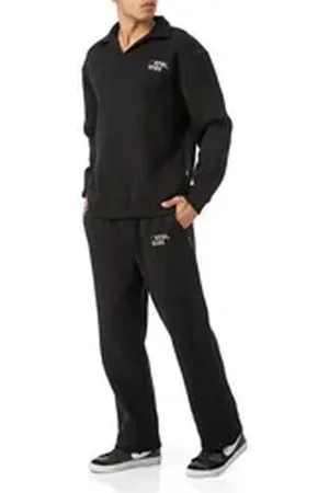 Redbridge Jogginganzug - Lässiges Sweat-Set mit Polokragen – Zweiteiler, Oversized (2-tlg) schwarz XXL
