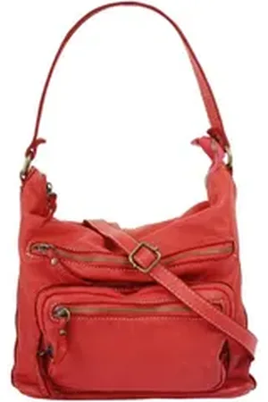 Cluty Shopper, echt Leder, Made in Italy rot