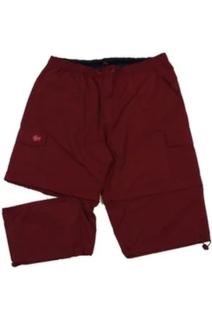 ABRAXAS Zip-off-Hose Zipp-Off-Bermuda in Übergröße, bordeaux rot 7XL