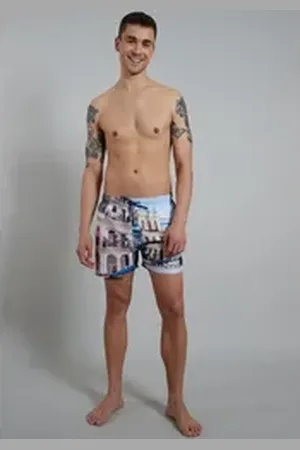 Ceceba Badeshorts mit tollem Print für warme Sommertage blau 9 (XXXL)
