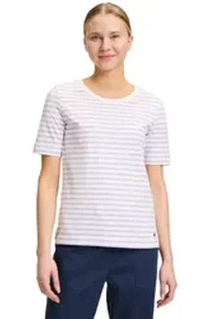 Betty & Co Betty&Co Kurzarmshirt Basic Shirt mit Ringel (1-tlg) Ringel weiß S