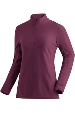 Maier Sports Fleecepullover Denise HZ W Damen Midlayer, pflegeleichtes Half-Zip Fleece lila 40