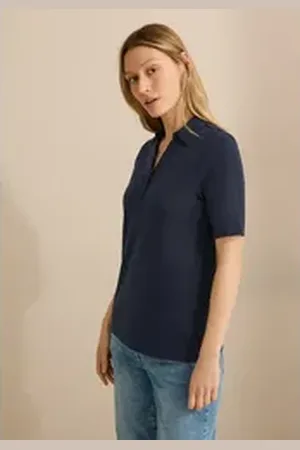 CECIL Poloshirt aus reiner Baumwolle blau L (42)