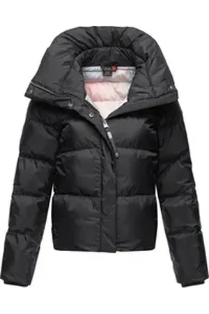 Ragwear Steppjacke Lunis stylische, cropped Winter Kurzjacke schwarz M (38)