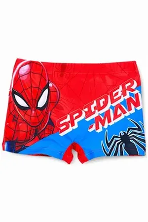 SPIDERMAN Badehose Marvel Schwimmhose - Jungen Bademode Gr. 98 - 128 cm bunt|rot 128 cm