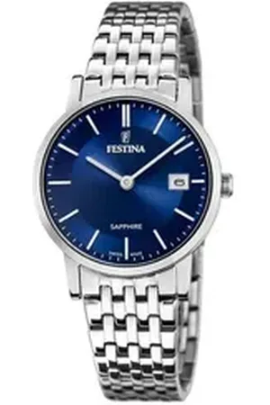 Festina Quarzuhr F20019/2 Damen-Uhr Swiss Made Analog Quarz Edelstahl-Armband
