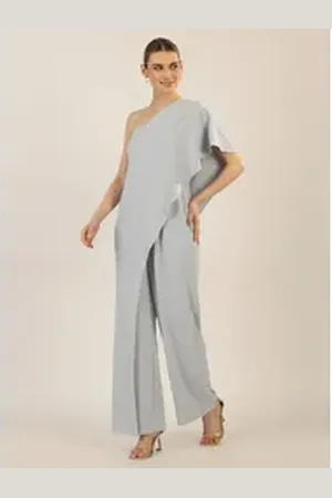 Apart Jumpsuit aus einer leicht körnigen Ware blau 34