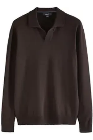 Next Polokragenpullover Regular Fit Langarm-Strickpulli, Trophy-Ausschnitt (1-tlg) braun XXL