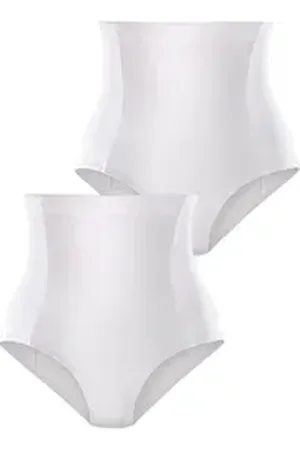 Petite Fleur Taillenshaper aus elastischer Baumwoll-Qualität, Shape wear, Shaping Slip weiß 40/42