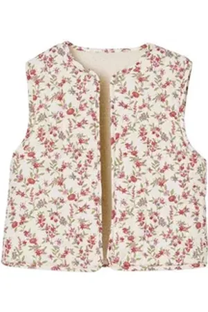 Vertbaudet Blouson Mädchen Wende-Weste mit Teddyfleece weiß 146/152