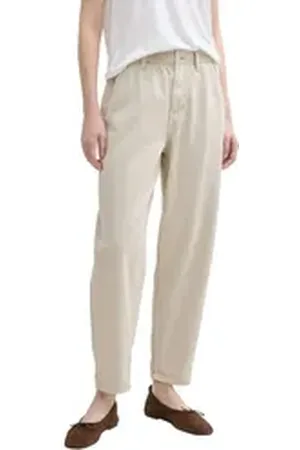 TOM TAILOR Denim 7/8-Jeans mit elastischem Bund beige S (36)