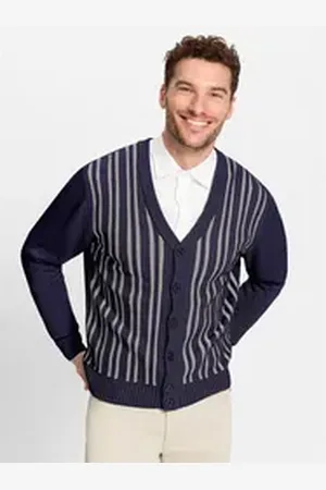 WITT WEIDEN Strickjacke Strickjacke blau|grau 60/62