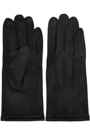 CASPAR Strickhandschuhe GLV014 klassisch elegante uni Damen Handschuhe mit 3 Nähten schwarz