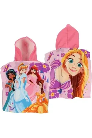 Disney Poncho Mikrofaser Poncho für Kinder – Schnelltrocknend und bequem, 100x55 cm rosa