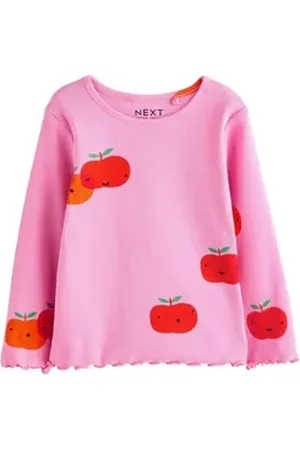 Next Leggings Geripptes Langarm-T-Shirt (1-tlg) rosa 104-110 (4-5 J.)
