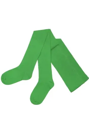 WERI SPEZIALS Strumpfhersteller GmbH Strickstrumpfhose Damenstrumpfhosen Kurz-Größen >>Einfarbig Bunt<< aus Baumwolle grün 48-50 K