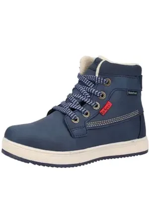 Kickers Stiefelette Lederimitat Schnürstiefelette blau 30 EU