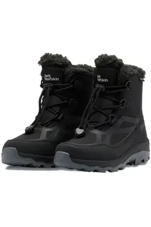Jack Wolfskin VOJO SHELL XT TEXAPORE MID K Winterstiefel Snowboots, Winterboots, Winterschuhe, wasserdicht und gefüttert grau 33 EU