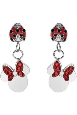 Disney Paar Ohrstecker © Minnie Mouse Marienkäfer Kinderohrringe Edelstahl rot rot