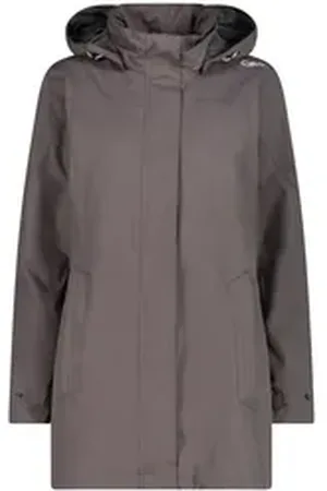CMP Regenjacke Damen Regenjacke Woman Rain Jacket Button Hood 39X6646 braun 40