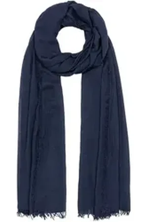 CASPAR Modeschal SC529 Damen Sommer Schal aus weicher Bambusfaser unifarben, angenhmes Tragegfühl, hergestellt aus nachhaltigen Materialien blau