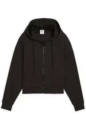 PUMA Sweatjacke HER Bequeme kurze Kapuzenjacke Damen schwarz M