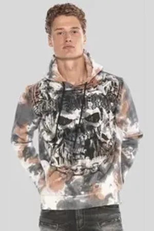 Cipo & Baxx Kapuzenpullover Sweatshirts mit coolem Print schwarz XL