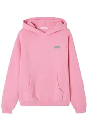 American Vintage Hoodie Kapuzenpullover IZUBIRD aus Baumwolle in Pink grün L