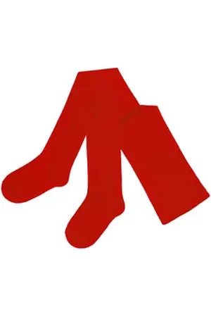 WERI SPEZIALS Strumpfhersteller GmbH Strickstrumpfhose Damenstrumpfhosen Kurz-Größen >>Einfarbig Bunt<< aus Baumwolle rot 52-54 K