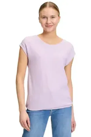Betty & Co Betty&Co Kurzarmshirt Casual-Shirt mit Struktur (1-tlg) Material lila S