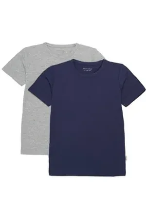Minymo T-Shirt MIBasic 32 Basic 32 -T-shirt SS (2-pack) mit Rundhalsausschnitt blau 92