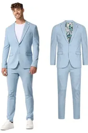 Jeff Anzug JFEzra SET (Set, 2-tlg., Anzug Set) 2-teiliges Set blau 54