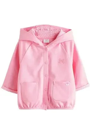 Next Kurzjacke Baby Kapuzenjacke aus 100 % Baumwolle (1-St) rosa 74-80 (9-12 Mon.)