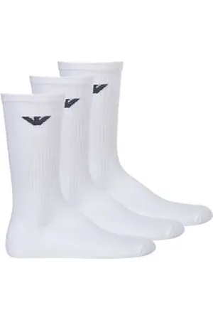 Emporio Armani Sportsocken Herren Socken 3er Pack Baumwolle (Packung, 3er Pack) weiß