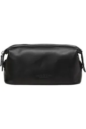 Marc O’ Polo Kulturbeutel Wash Case, aus echtem Leder schwarz
