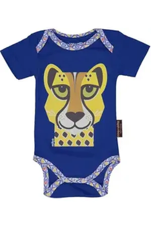 Coq en pate COQ EN PATE Kurzarmbody Body kurzarm 9-12 Monate 74 cm farbenfroh mit Tiermotiven blau