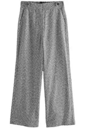 Next Anzughose Strukturierte Bouclé-Hose mit weitem Bein (1-tlg) schwarz 28x31