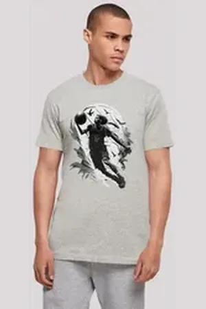 F4NT4STIC T-Shirt Basketball Spieler Print grau 4XL