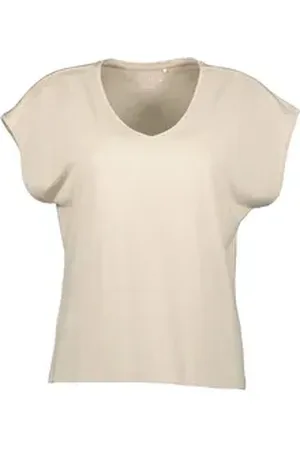 Blue Seven T-Shirt Damen Kurzarm-Shirt mit V-Ausschnitt und überschnittenen Schultern 42