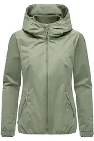 Ragwear Outdoorjacke Dizzie Tech Wasserdichte Damen Übergangsjacke mit großer Kapuze grün XXL (44)