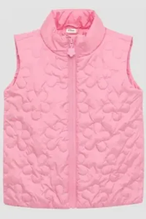 QS by s.Oliver Steppweste Steppweste mit Blümchen-Muster und Eingrifftaschen 104