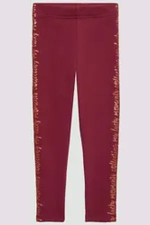 QS by s.Oliver Leggings Leggings aus Thermofleece mit Glitzer-Print Gummizug 116