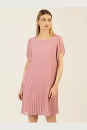 Apart Midikleid aus einem leicht körnigem Georgette lila 42