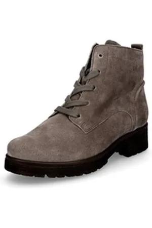 Gabor Damen Leder Schnürstiefelette taupe Stiefelette braun 38,5 EU