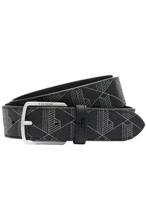 Lacoste Ledergürtel Herren Gürtel Lederimitat schwarz 100 cm