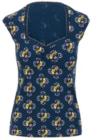 Blutsgeschwister Shirttop - Sommer Top - Let Romance Rule blau S