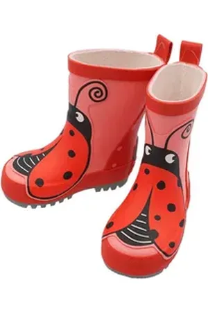 maximo Gummistiefel mit niedlichem Marienkäfer-Patch rot 24 EU