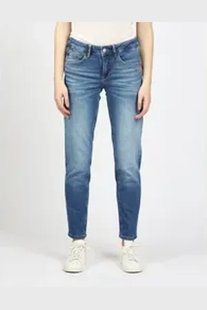 Gang 5-Pocket-Jeans 94JOLINE BOYFRIEND in cropped Länge blau 33