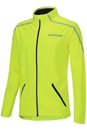 Airtracks Laufjacke Herren Thermo Laufjacke AIR TECH (Softshell,Funktions Jacke für die kalte Jahreszeit Herbst-Winter) » S M L XL XXL XXXL « gelb S