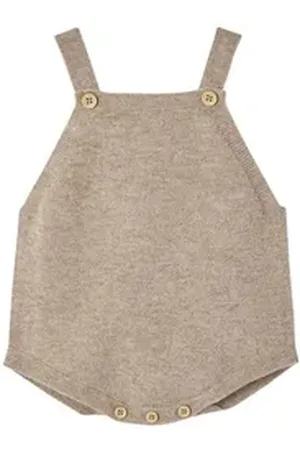Envie de Fraise Overall Baby Strick-Einteiler aus Merino und Kaschmir beige 74